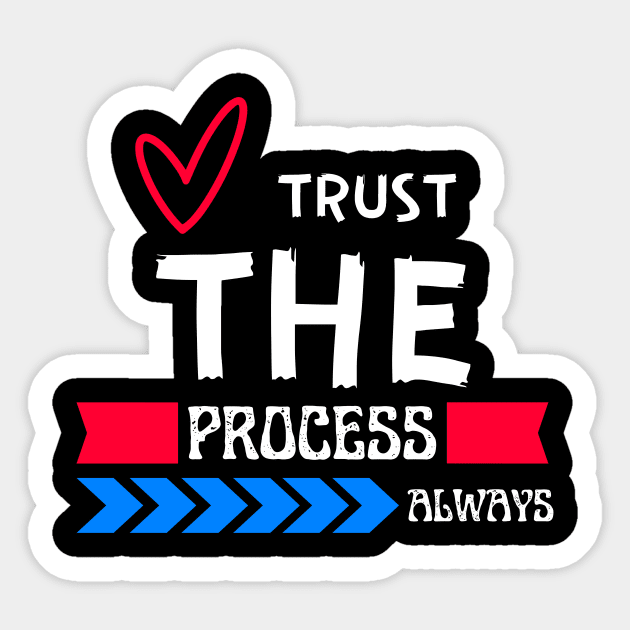 Colorful Trust the process always Christian Design Sticker by Brixx